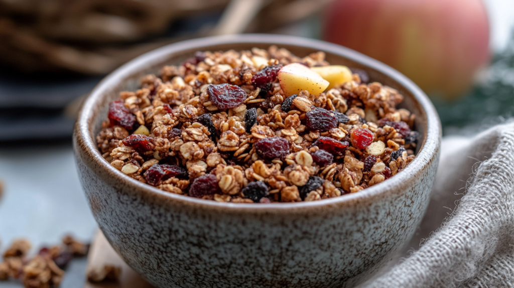 Tigernut granola with dried fruit for an AIP-compliant meal