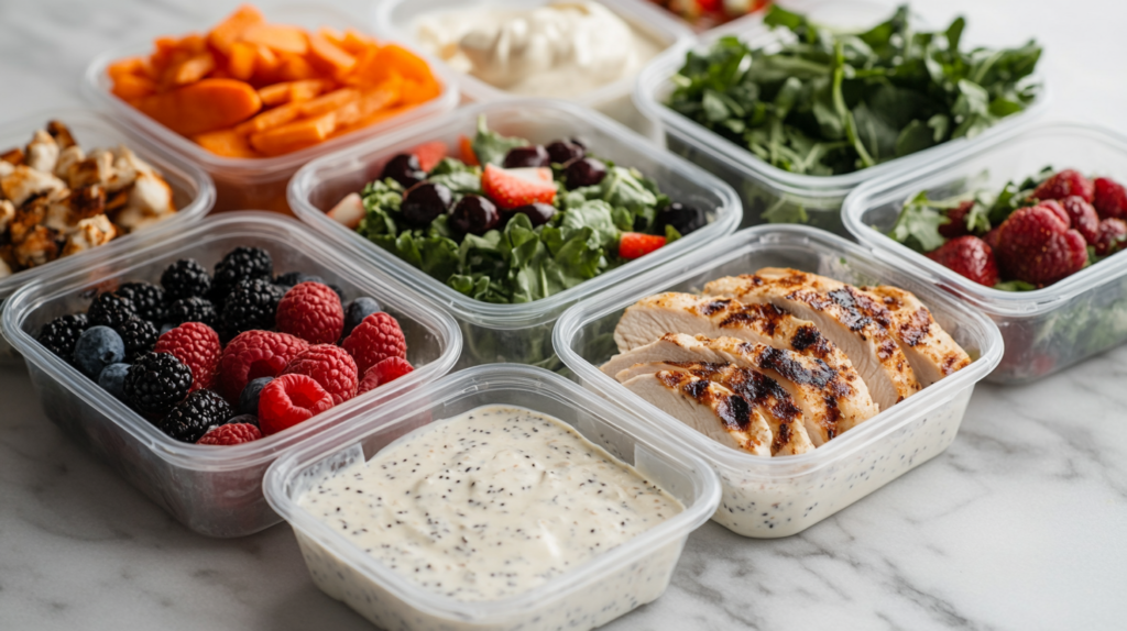 Chick Fil A Market Salad meal prep containers