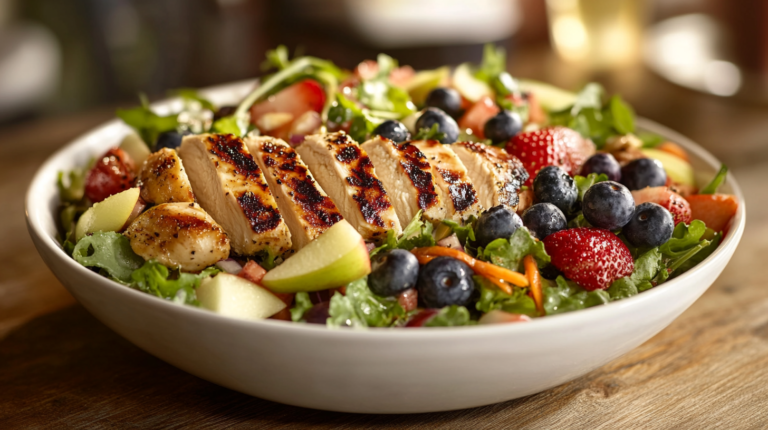Chick Fil A Market Salad recipe with grilled chicken and fresh fruit