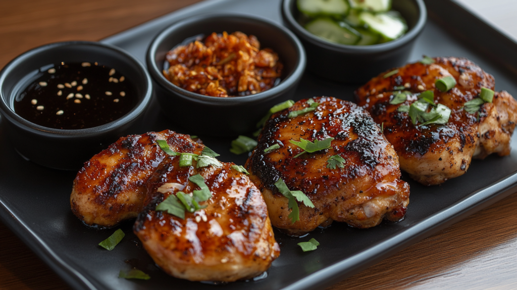 Three different variations of chicken chop with unique sauces.