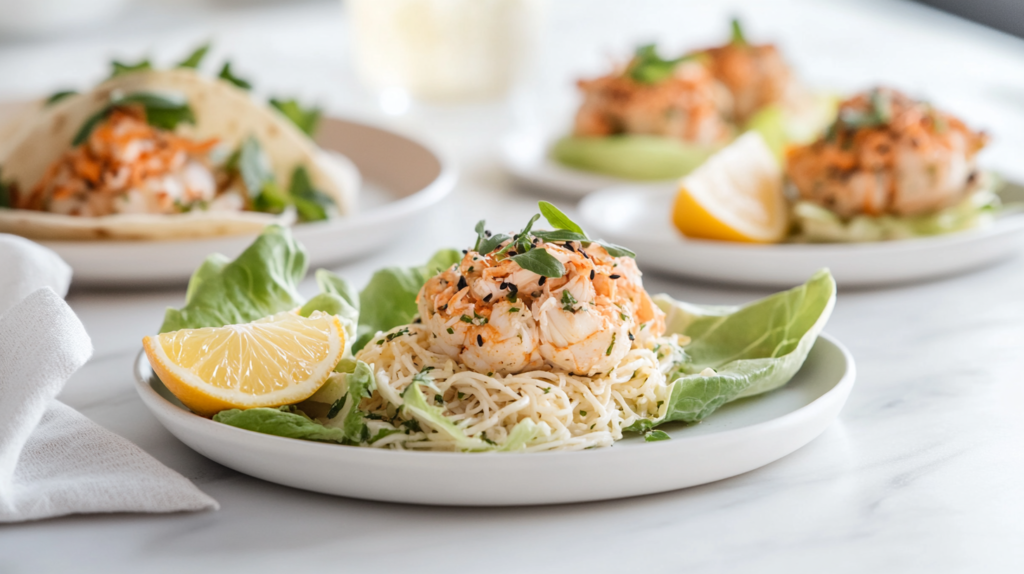 Three creative snow crab meat recipe serving ideas