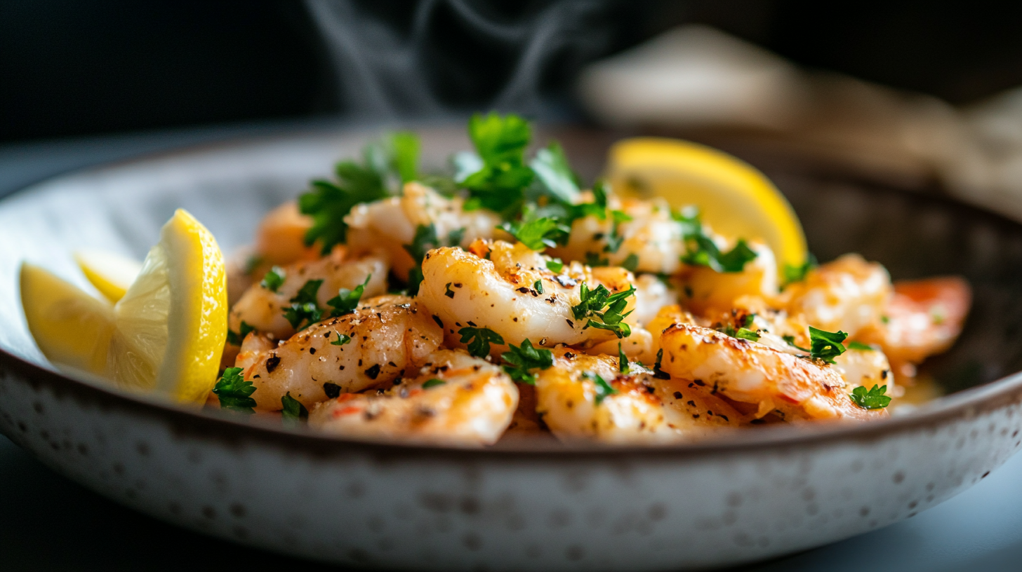 Snow crab meat recipe with garlic butter and lemon