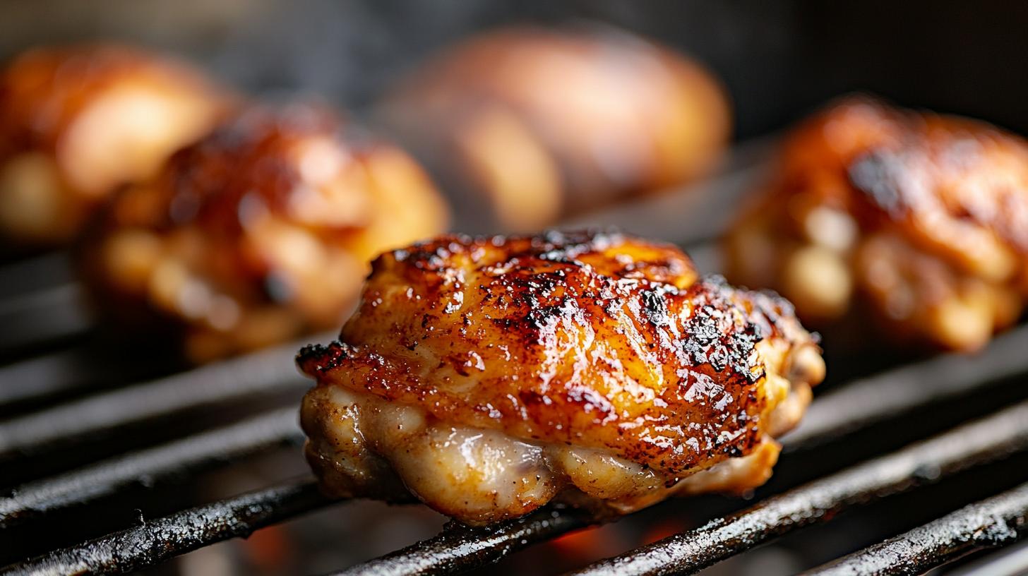 Grilled Delmarva BBQ chicken recipe carnivore: Succulent chicken thighs prepared carnivore style on the grill.