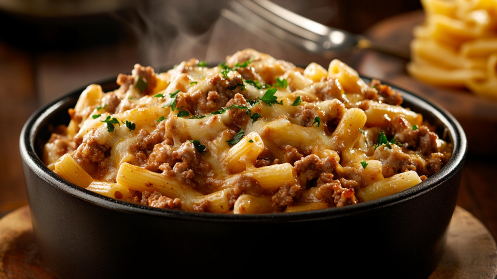 One of the best ground chicken and pasta recipes - One-pot creamy with cheese sauce.