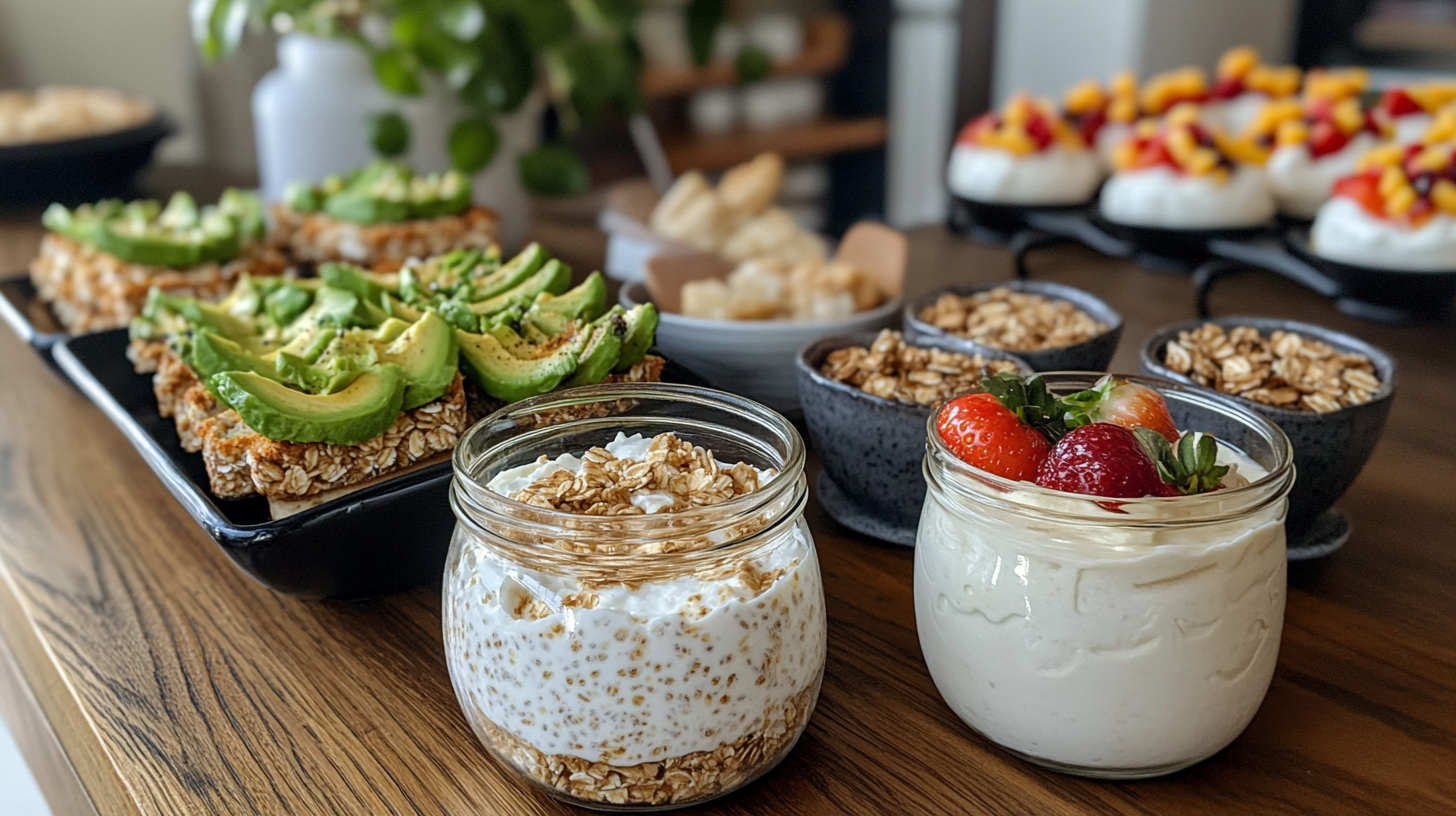 Vibrant no-cook breakfast potluck ideas on display