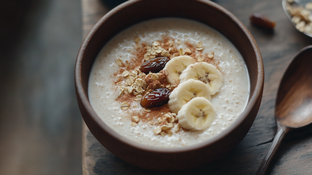 Amaranth porridge with coconut milk and banana