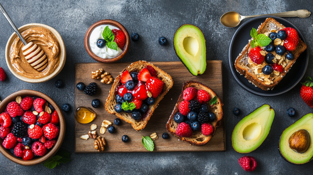 topping bar with options for protein French toast