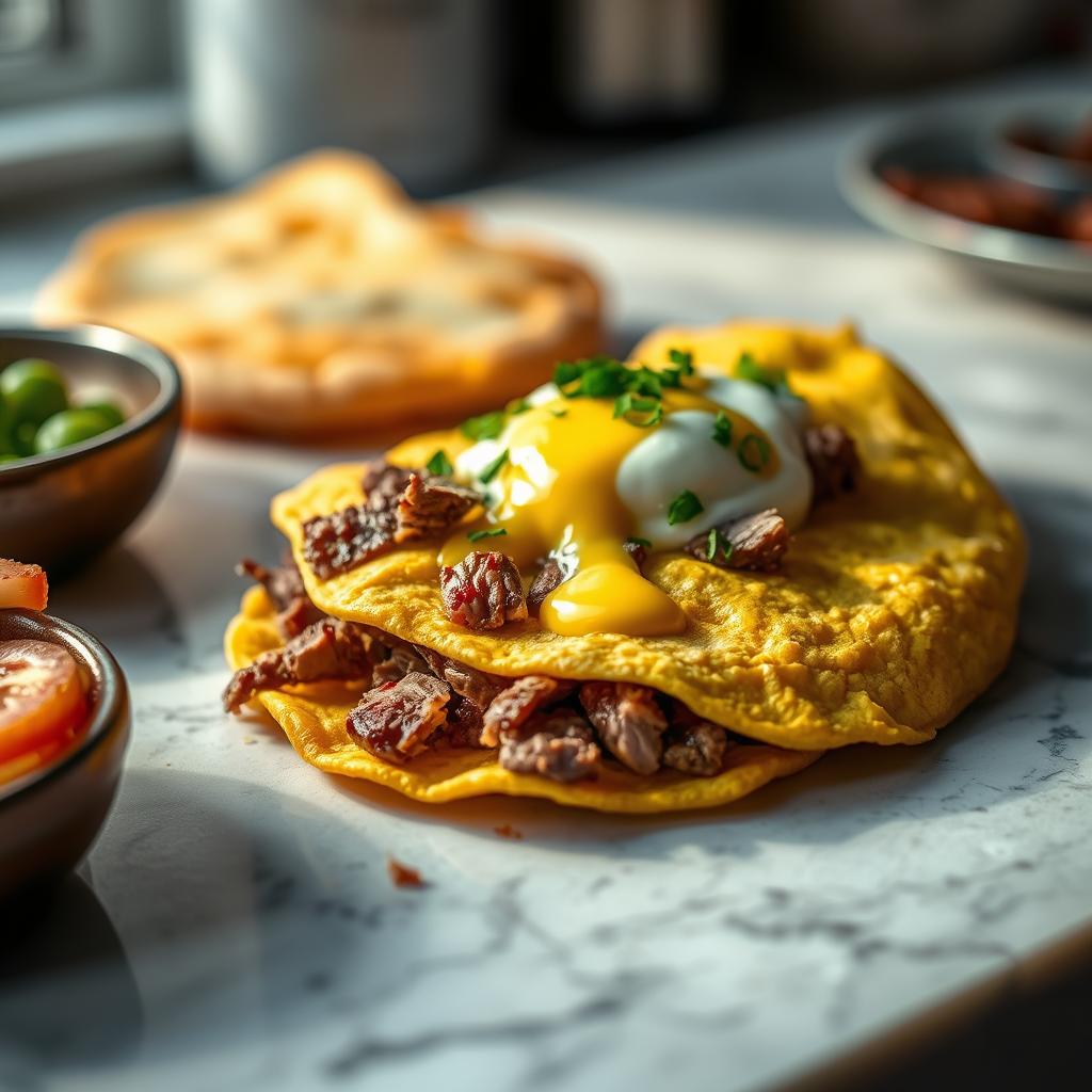 Brisket omelette recipe creation