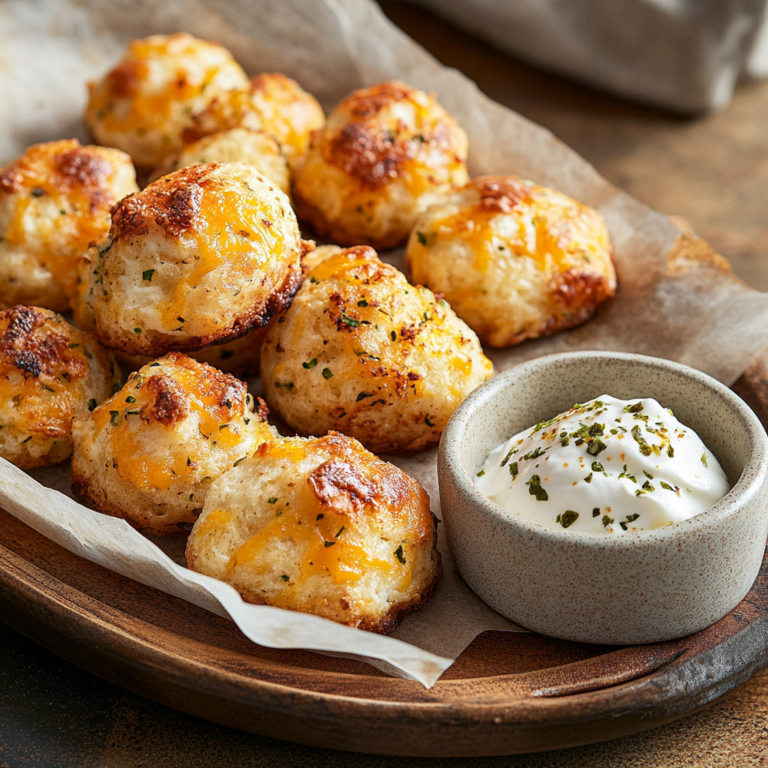 Golden brown Iowa party bites recipe on rustic tray with melted cheese and jalapeños