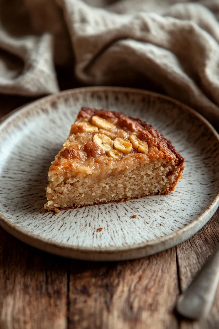 Close-up of a banana cake or bread with a clean background
