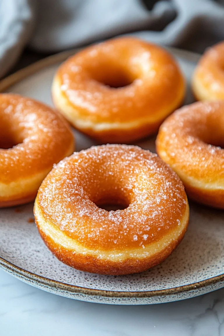 Close-up of banana cake donuts with a light glaze on a clean background