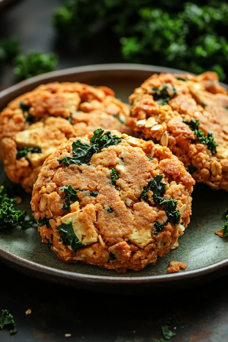 Close-up of crispy baked tofu with a golden crust on a minimal background.