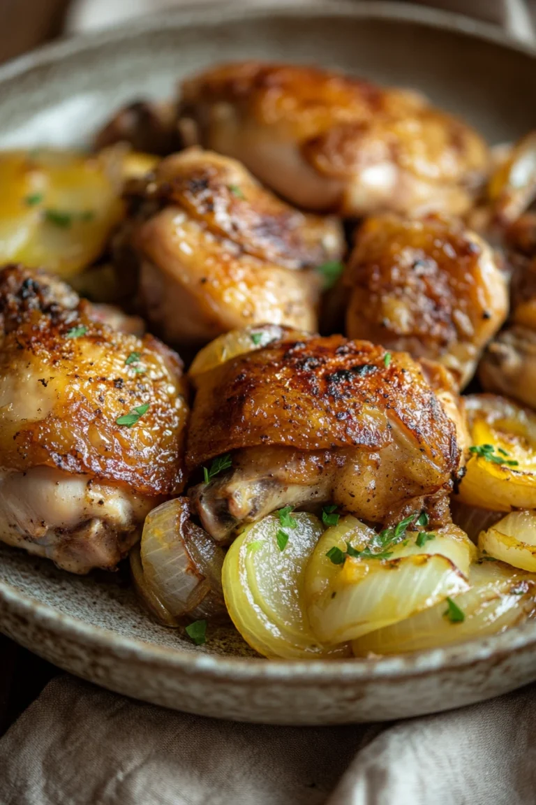 Close-up of cut up chicken in slow cooker with bright lighting and sharp textures