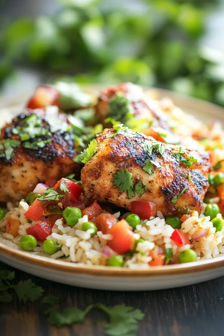 Close-up of jerk chicken with vibrant spices and a clean background.