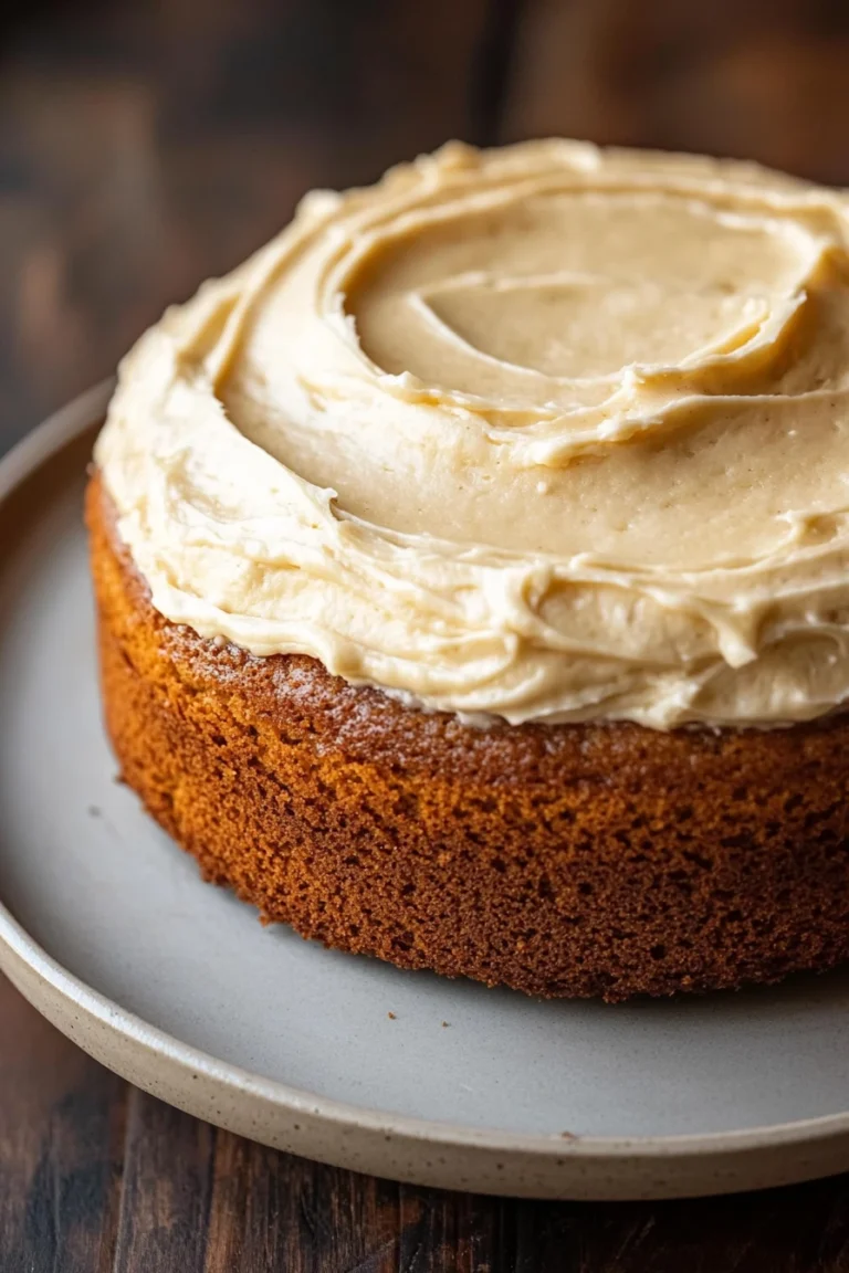 Close-up of a banana cake with creamy frosting, perfect for a birthday celebration.