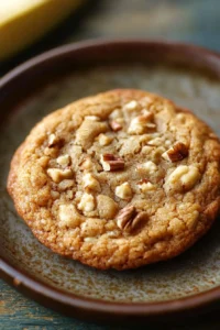Close-up of banana muffin mix cookies on a clean white background