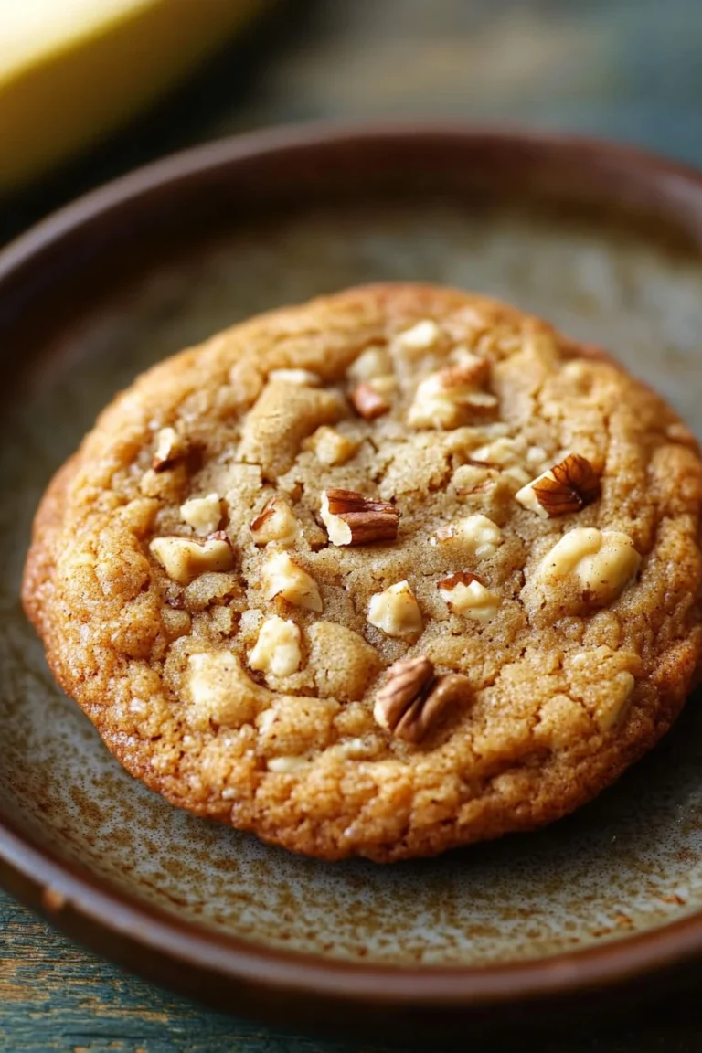 Close-up of banana muffin mix cookies on a clean white background